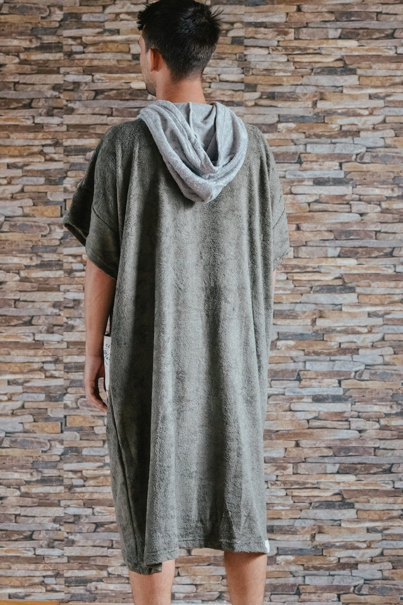 Grey Man Retro - Handmade Bamboo Poncho